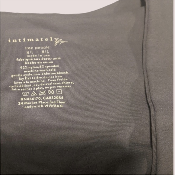 NWT Free People Clean Lines Muscle Cami Charcoal Dark Gray Size M/L (8-14) - Picture 7 of 7